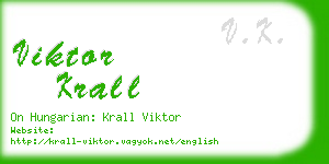 viktor krall business card